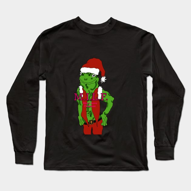 Santa M.I.L.F. Long Sleeve T-Shirt by Cassie’s Cryptid Land